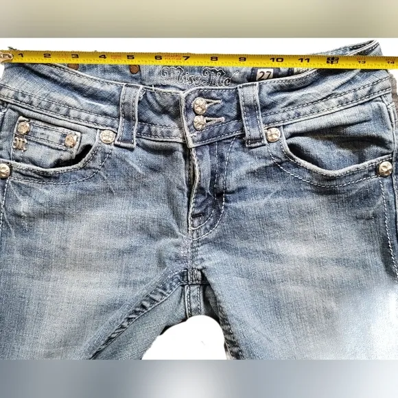 Miss Me Aztec Cutoff Premium Denim Jeans Shorts - Size 27 - EUC