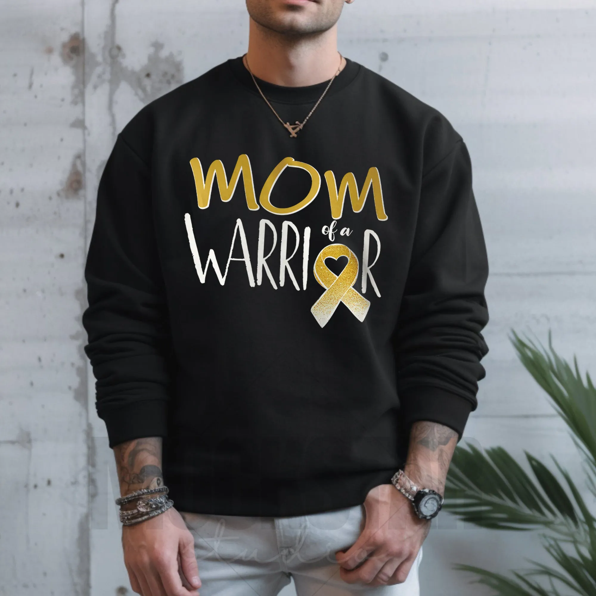 Mom Of A Warrior Sweatshirt, Mother of a Little Warrior Shirt, Cancer Survivor Hoodie , Mama T-shirt, Mother of a Strong Kid Crewneck