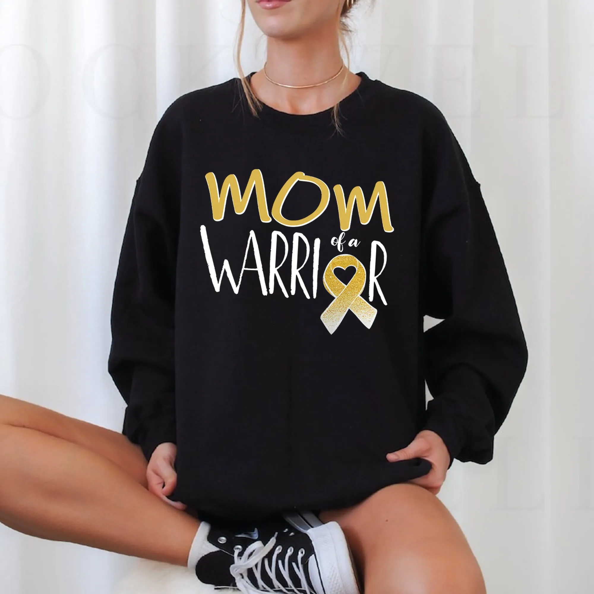 Mom Of A Warrior Sweatshirt, Mother of a Little Warrior Shirt, Cancer Survivor Hoodie , Mama T-shirt, Mother of a Strong Kid Crewneck