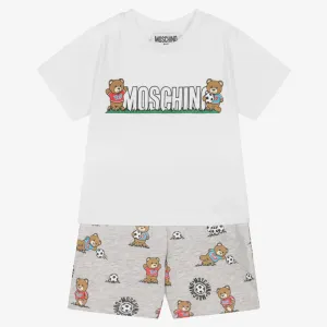 Moschino Boy Bear Soccer Print Shorts Set