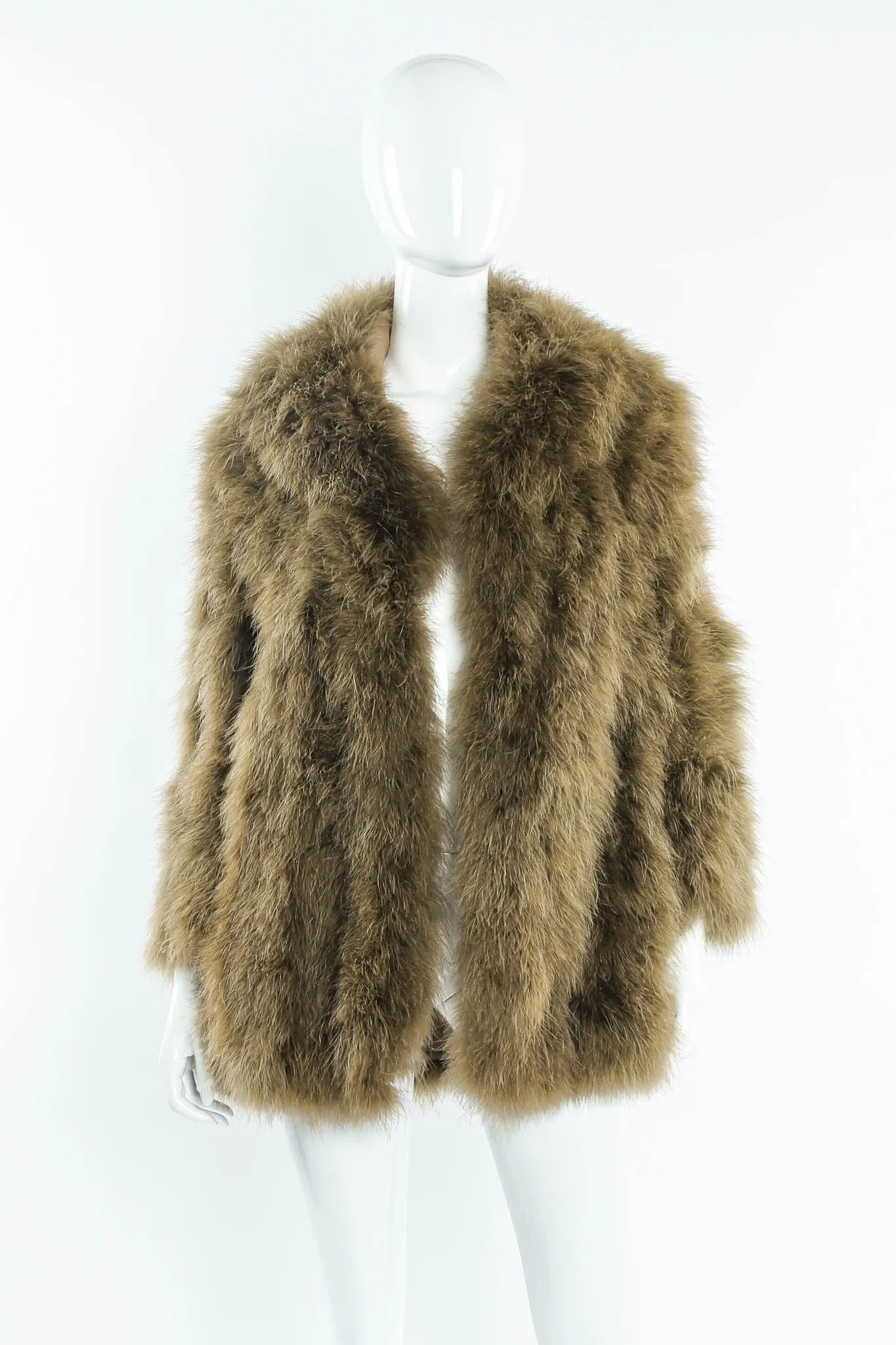 Moss Marabou Feather Coat