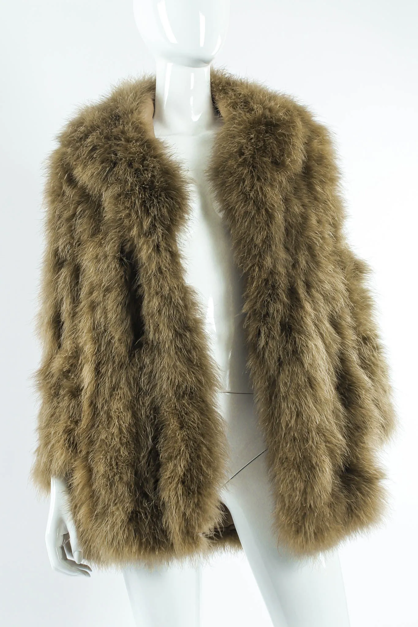 Moss Marabou Feather Coat