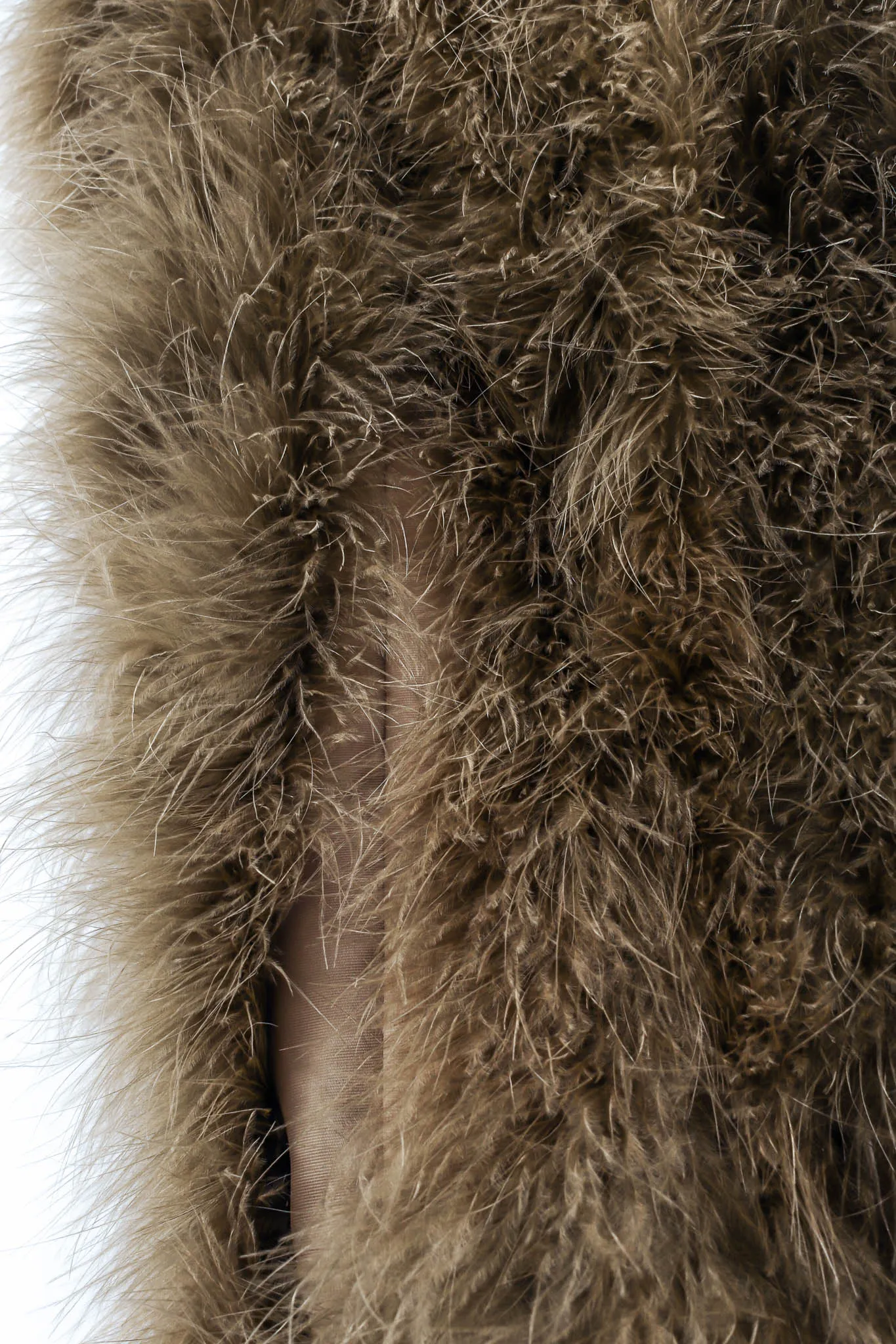 Moss Marabou Feather Coat