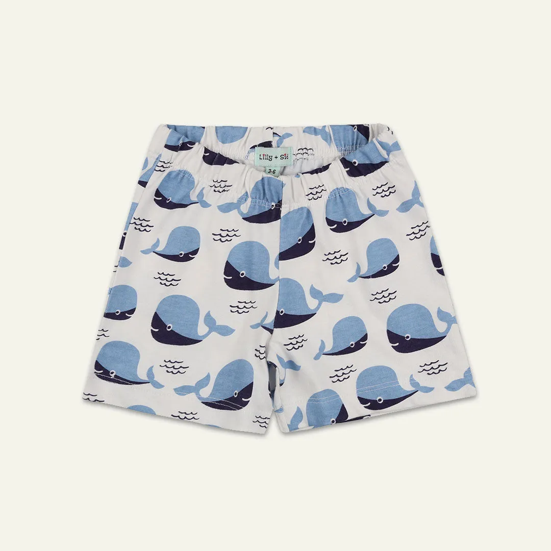 Multicoloured Whale Print Top And Short Set