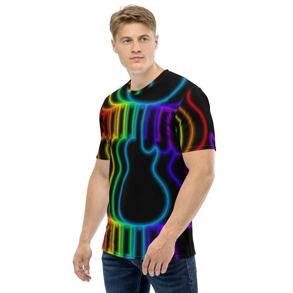 Neon Guitar Rainbow T-shirt