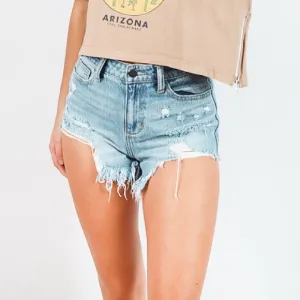 New Outlaw Western Game Day Denim Jean Shorts