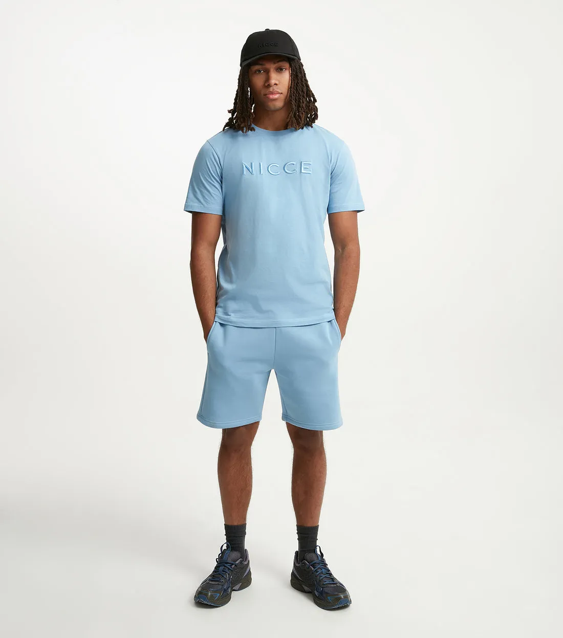 Nicce Mercury Jog Shorts Light Blue