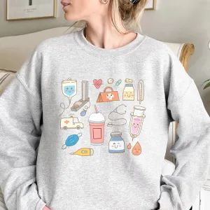 Nurse Sweatshirt, For Work Cute Nurse Shirt Nurse Crewneck, RN Nurse Shirt Registered Nurse Shirt Nursing School