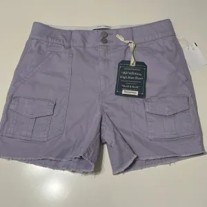 NWT Democracy Ab Solution High Rise Cargo Shorts Purple Size 6