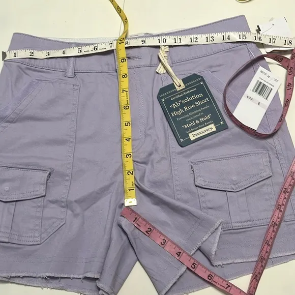 NWT Democracy Ab Solution High Rise Cargo Shorts Purple Size 6