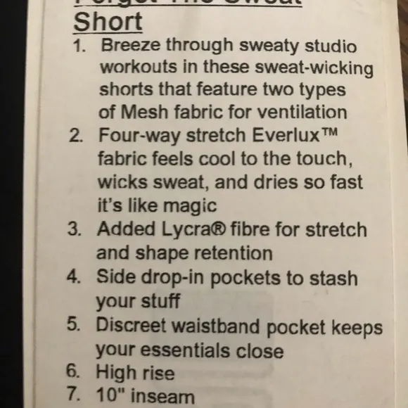 NWT Forget the Sweat shorts