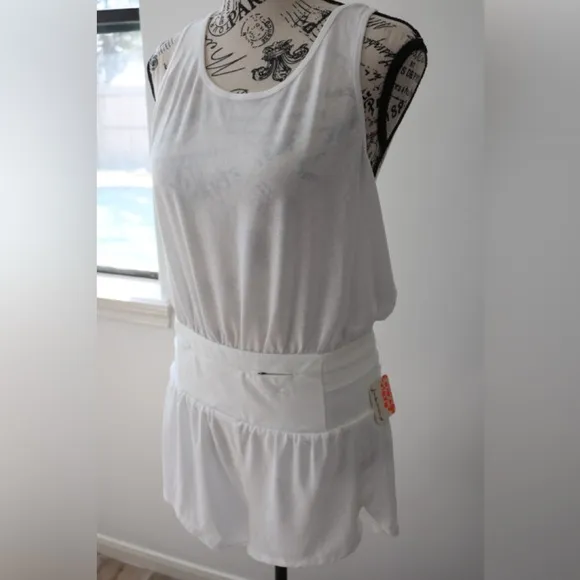 NWT Free People Movement White Romper Size S Athletic