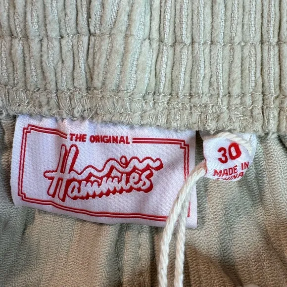NWT Hammies Corduroy Shorts Sand Size 30