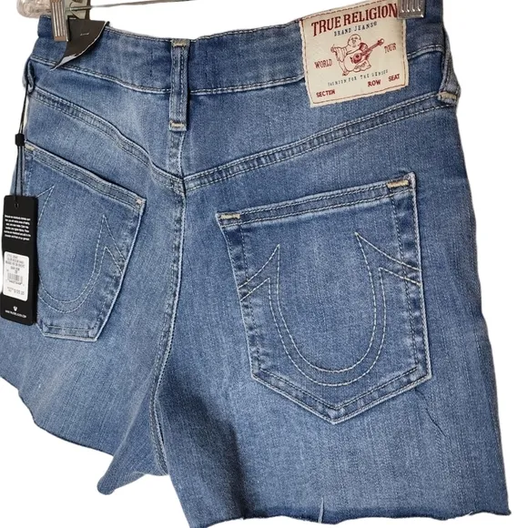 NWT TRUE RELIGION Maisie Raw Hem Shorts