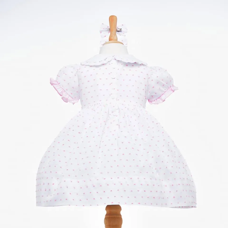 Ocean Baby Girls Pink Swiss Dot Petticoat Layered Princess Swan Dress (NB-6Yrs)