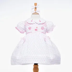 Ocean Baby Girls Pink Swiss Dot Petticoat Layered Princess Swan Dress (NB-6Yrs)