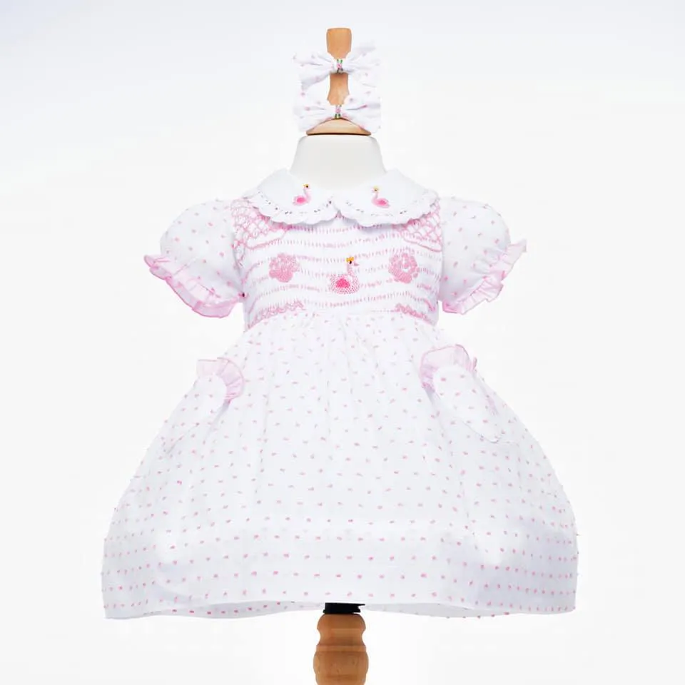 Ocean Baby Girls Pink Swiss Dot Petticoat Layered Princess Swan Dress (NB-6Yrs)