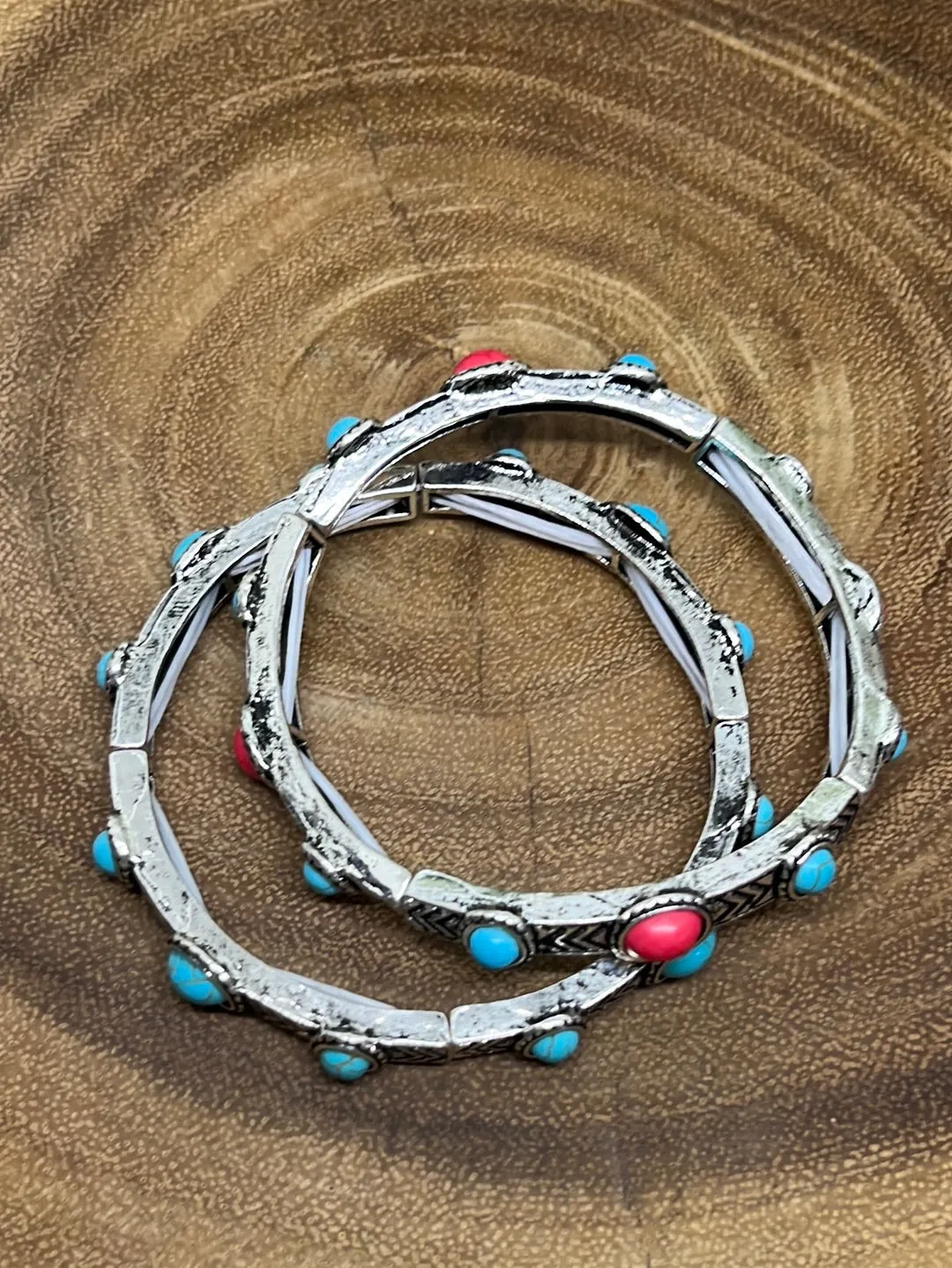 Orloff Arrow Stamped Stone Stretch Bracelet