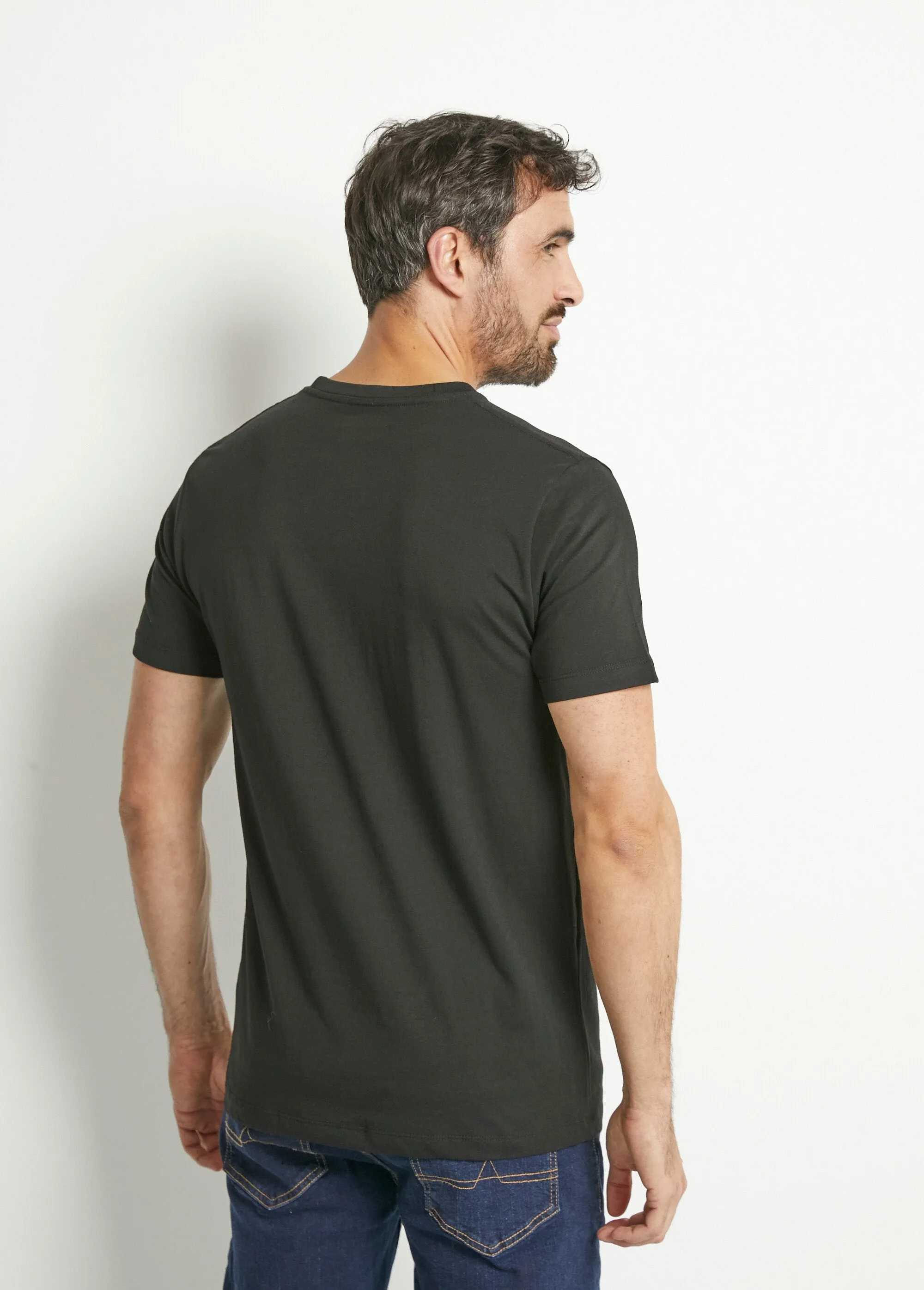 Pack of 2 logo T-shirts with round neck