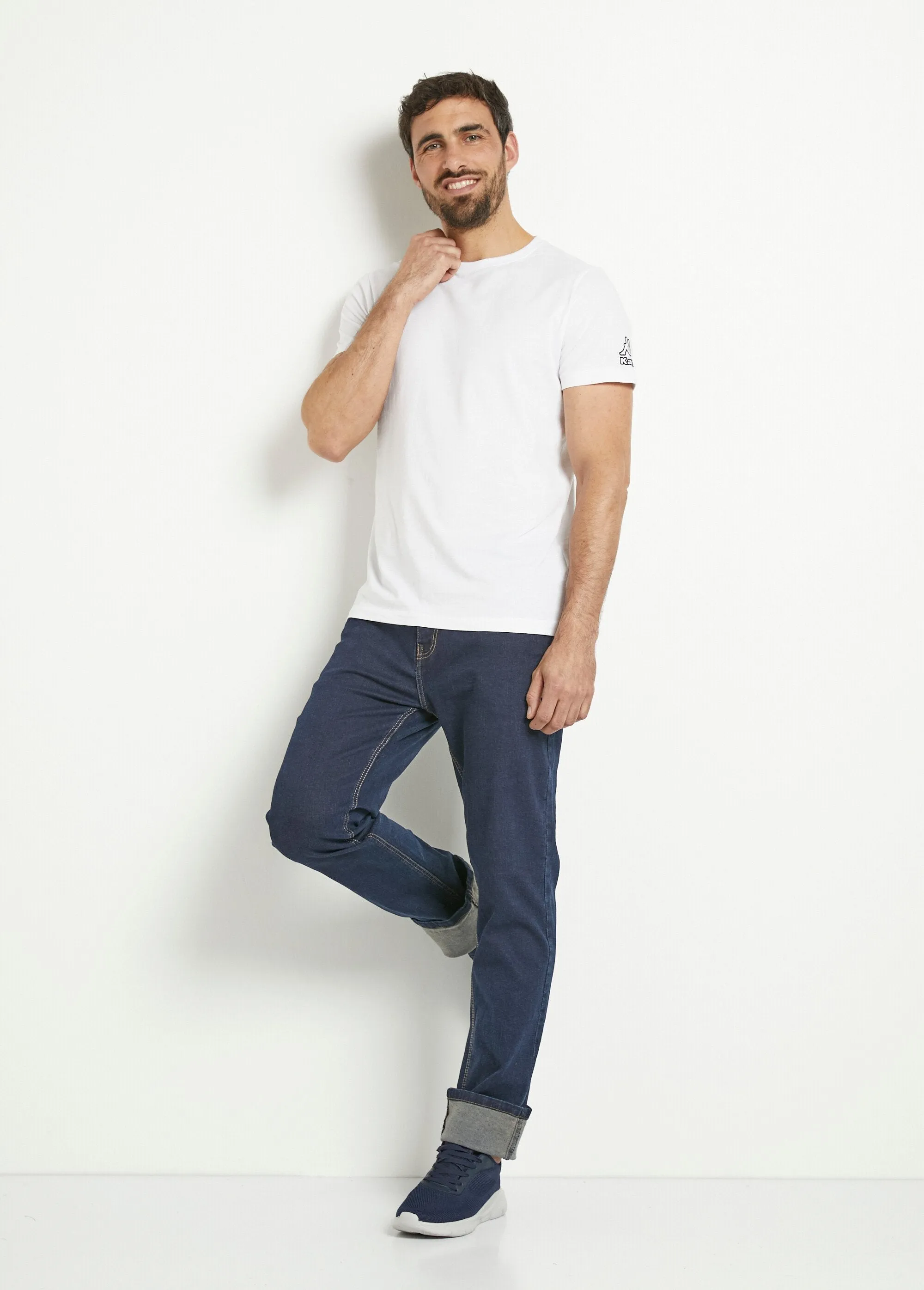Pack of 2 logo T-shirts with round neck