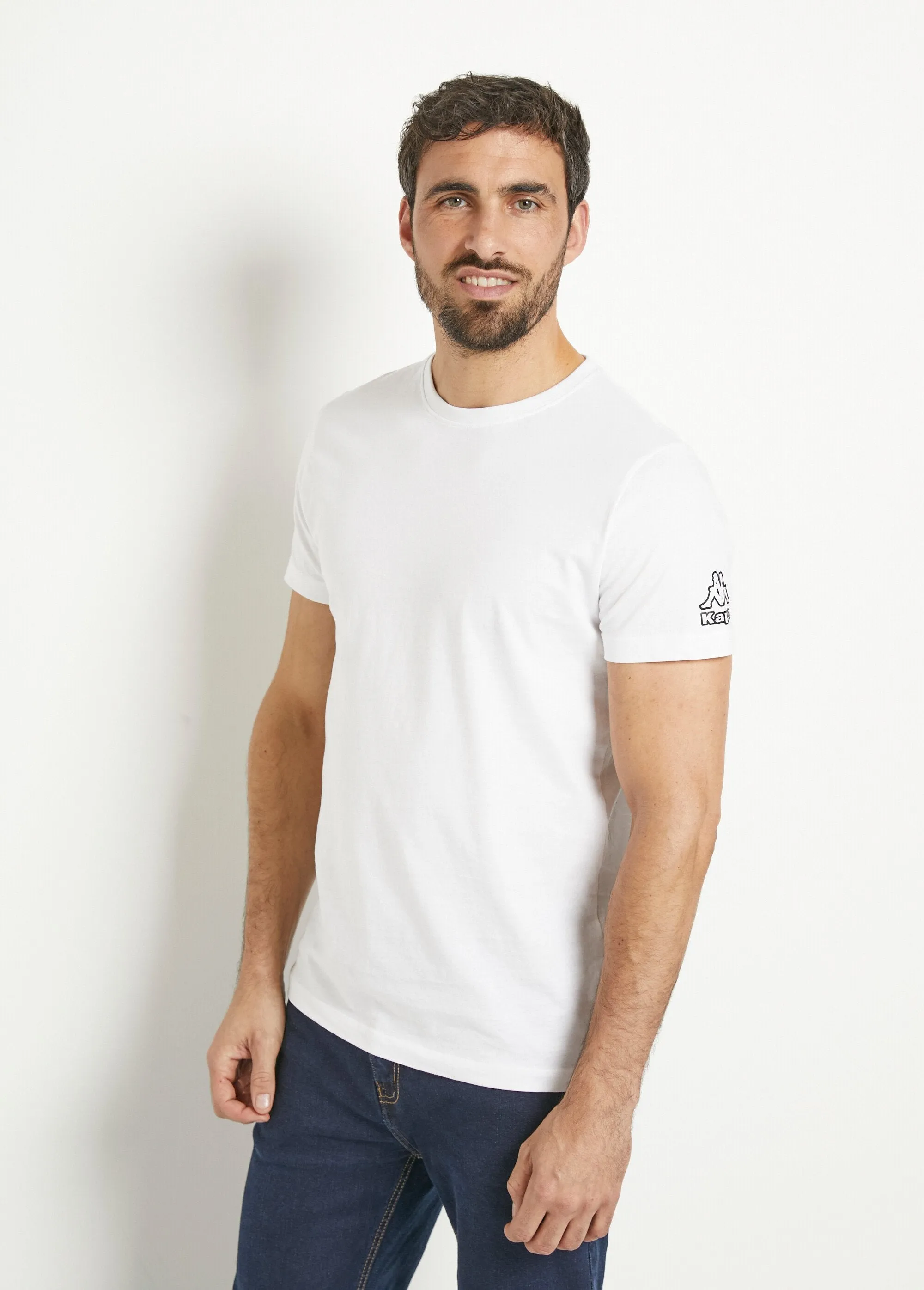 Pack of 2 logo T-shirts with round neck