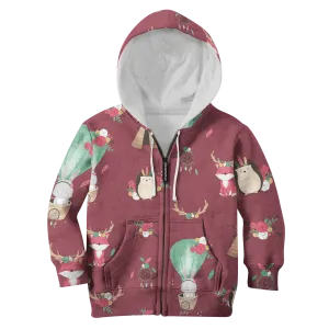 Pets with flowers Kid Custom Cosplay Hoodies T-shirt Apparel