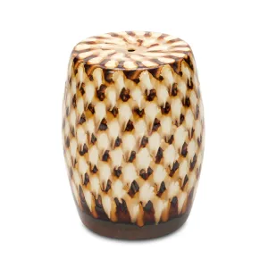 Pheasant Feather Garden Stool (Brown)