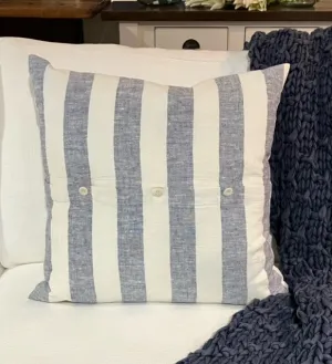 Pillow - Linen Indigo Wide Stripe