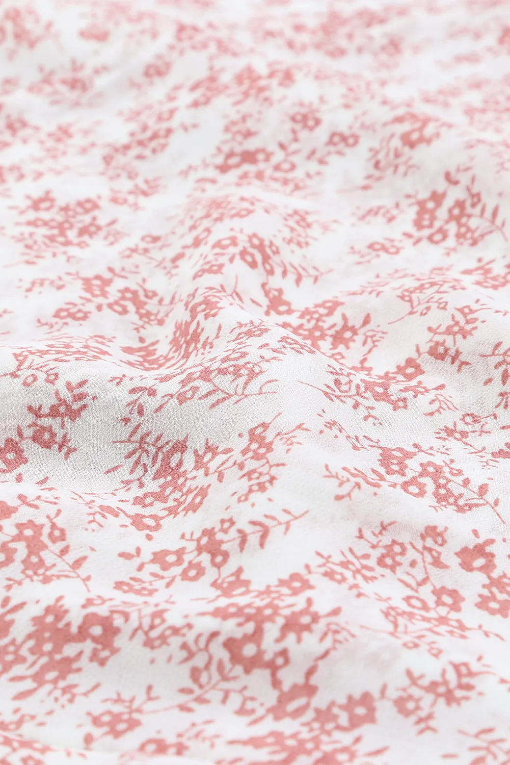 Pink Black/Red/Pink Tie Waist Layered Ruffle Hem Floral Print Short Dress Blue/Beige Tie Waist Layered Ruffle Hem Dotted Print Short Dress