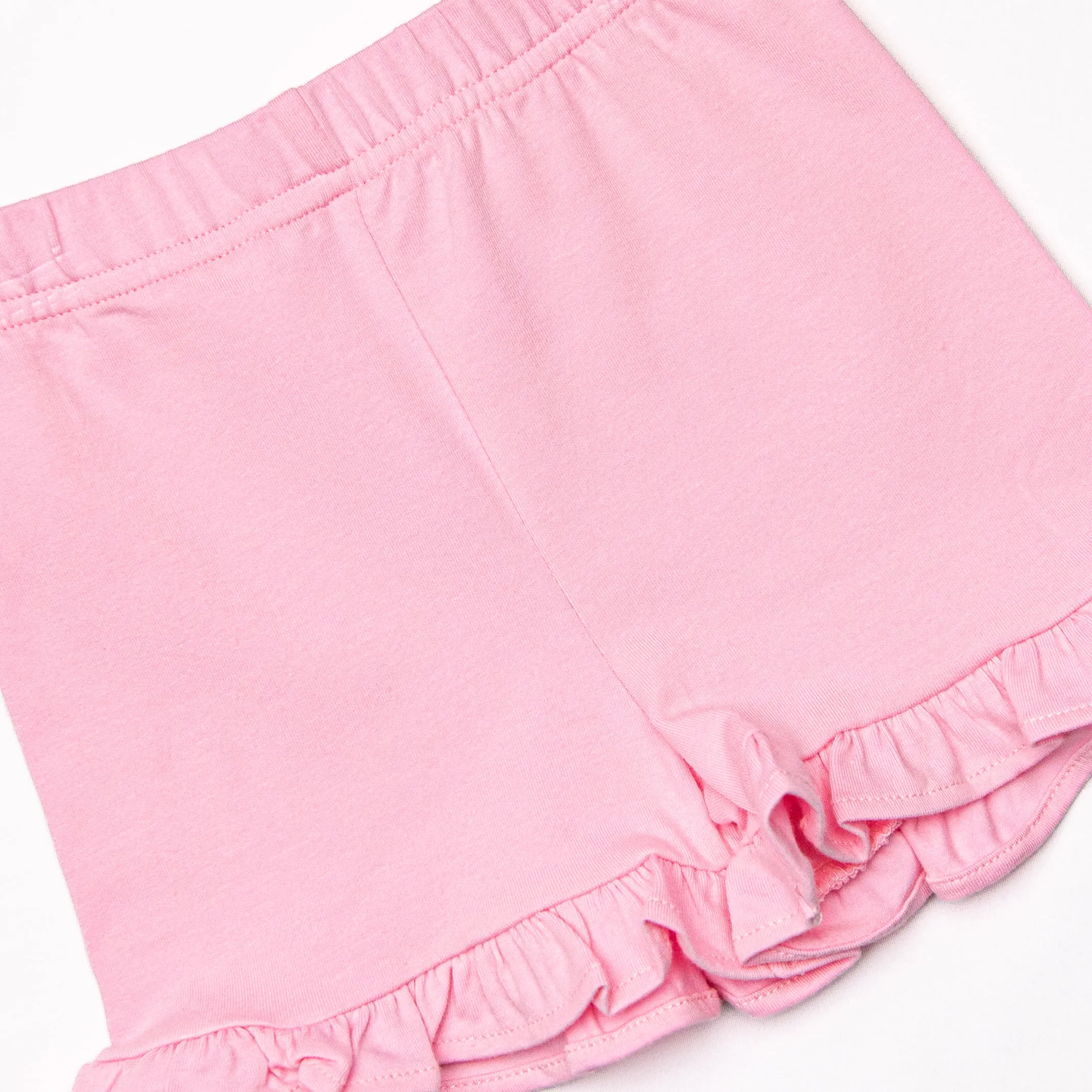 Pink Lady Lemon Applique Ruffle Short Set, Pink