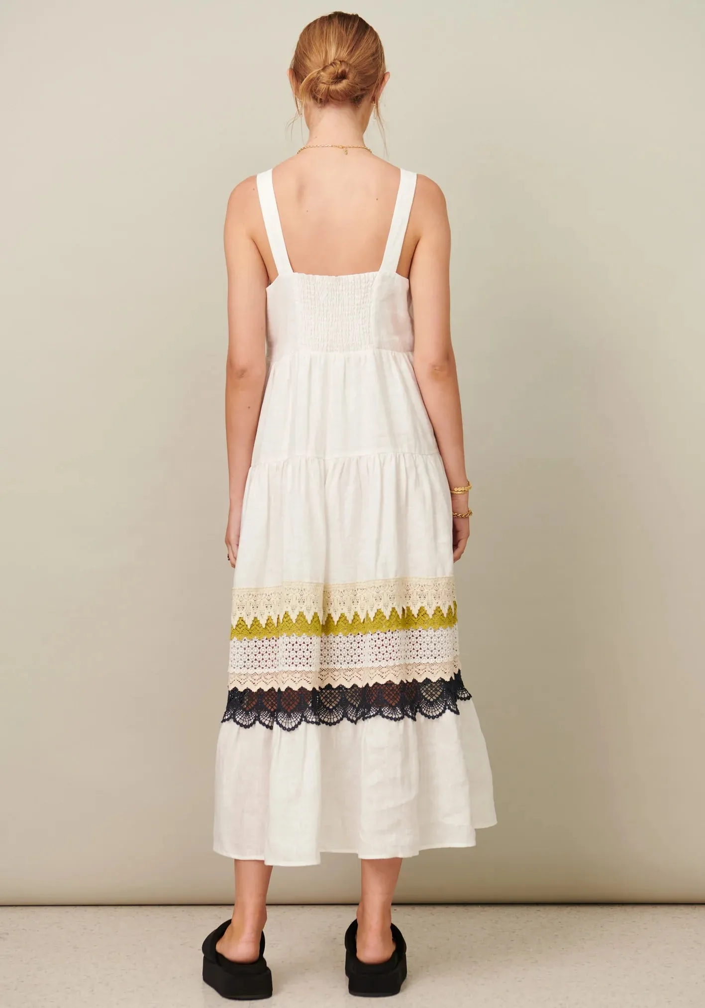 POL - Camilla Tiered Dress – White