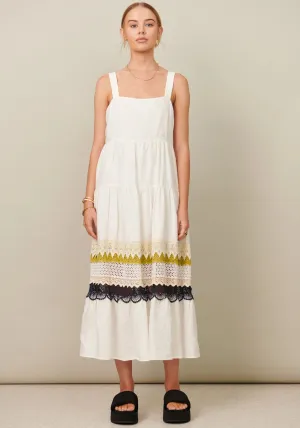 POL - Camilla Tiered Dress – White