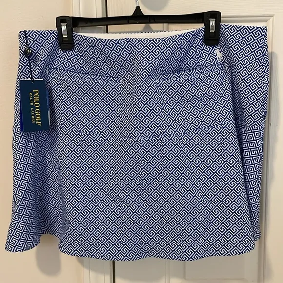 Polo Golf Ralph Lauren Printed Flounce Liberty Square Key 17” Golf Skort size XL