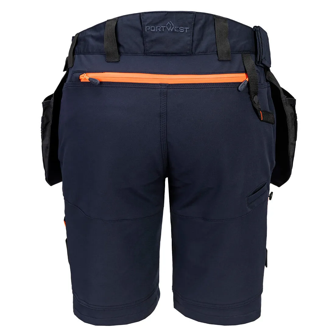 PORTWEST MEN'S HOLSTER POCKET SHORTS: DETACHABLE WORKWEAR SUMMER SHORTS - DX4