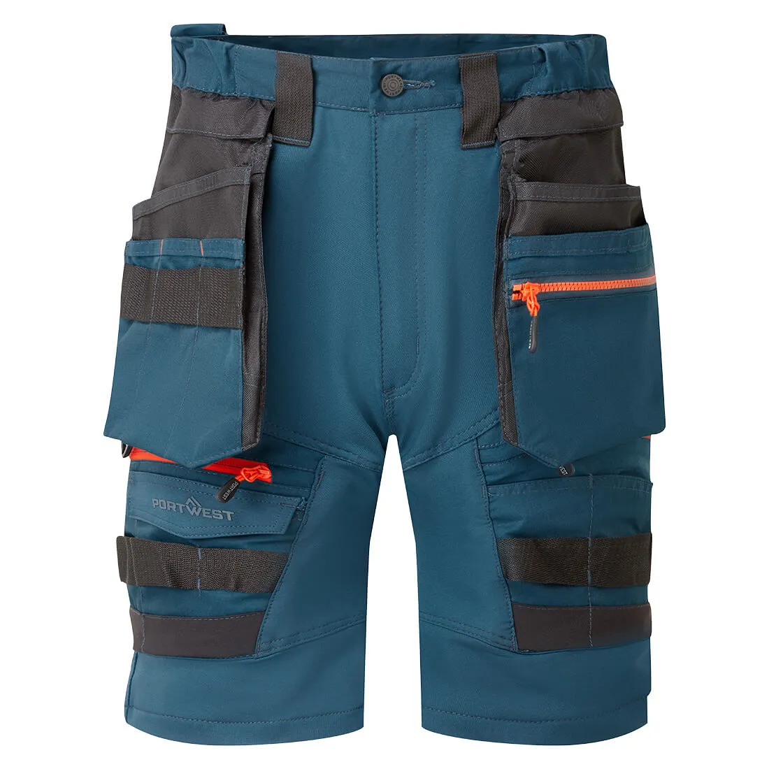 PORTWEST MEN'S HOLSTER POCKET SHORTS: DETACHABLE WORKWEAR SUMMER SHORTS - DX4