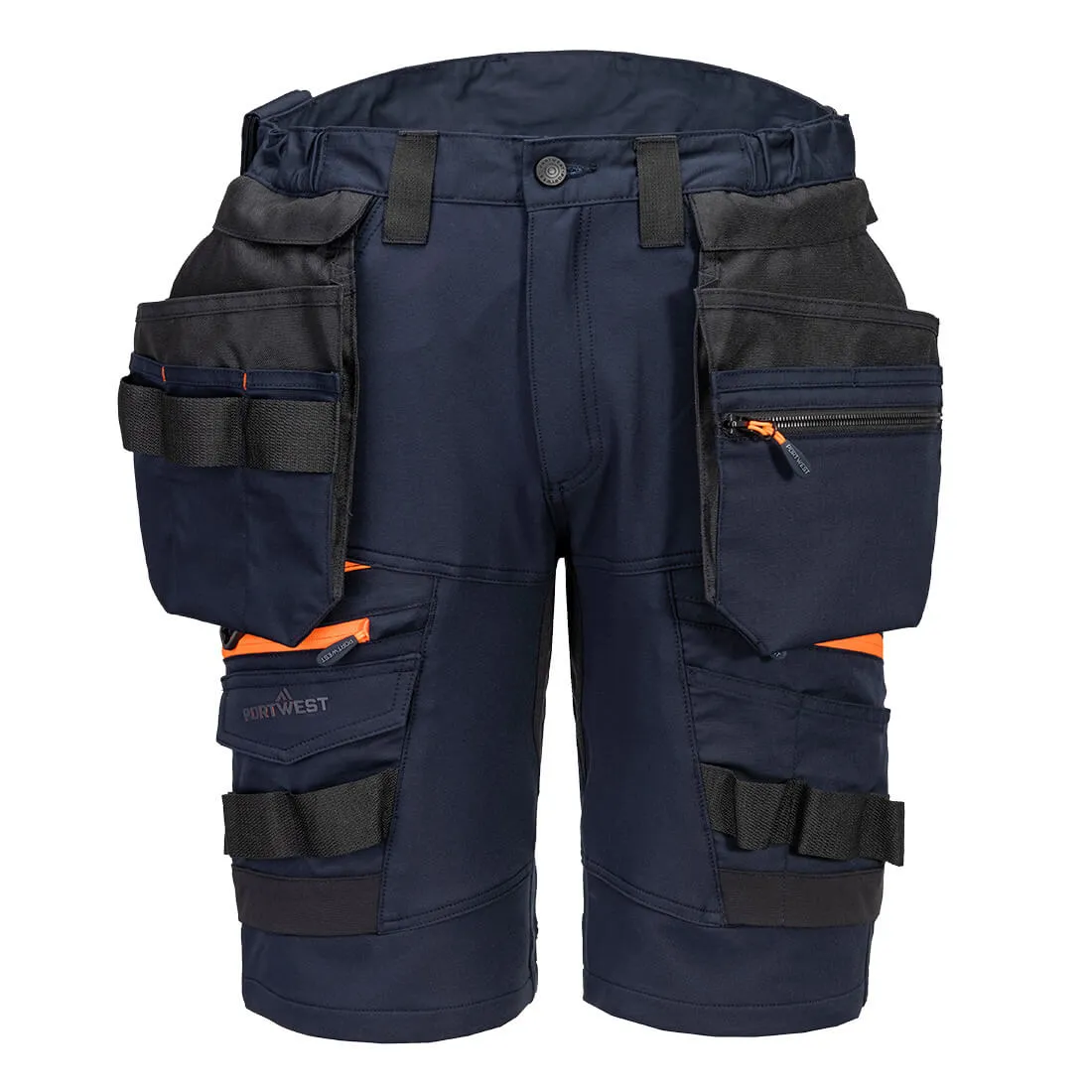 PORTWEST MEN'S HOLSTER POCKET SHORTS: DETACHABLE WORKWEAR SUMMER SHORTS - DX4