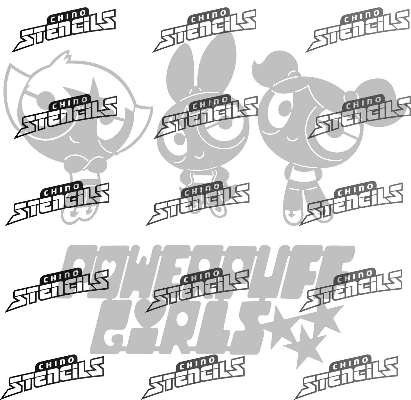 Power Puff Girl # 2006 art stencil