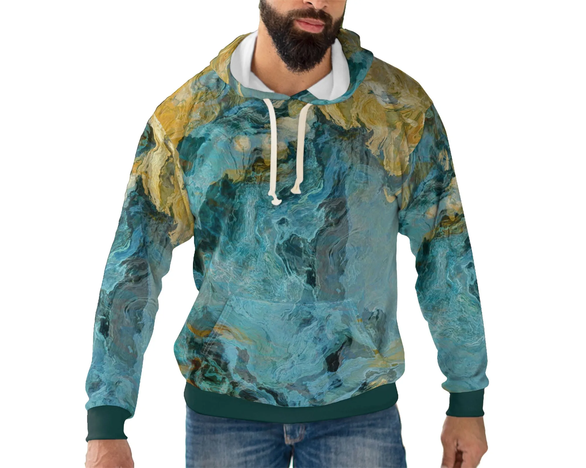 Pullover Hoodie, Sea and Sand