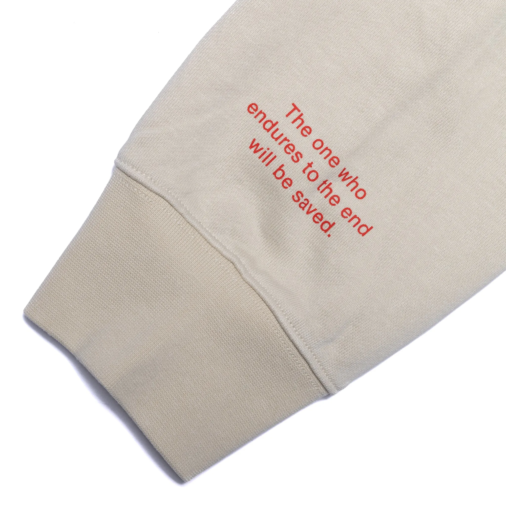 Purple Brand French Terry Cream Stencil Logo Hoody