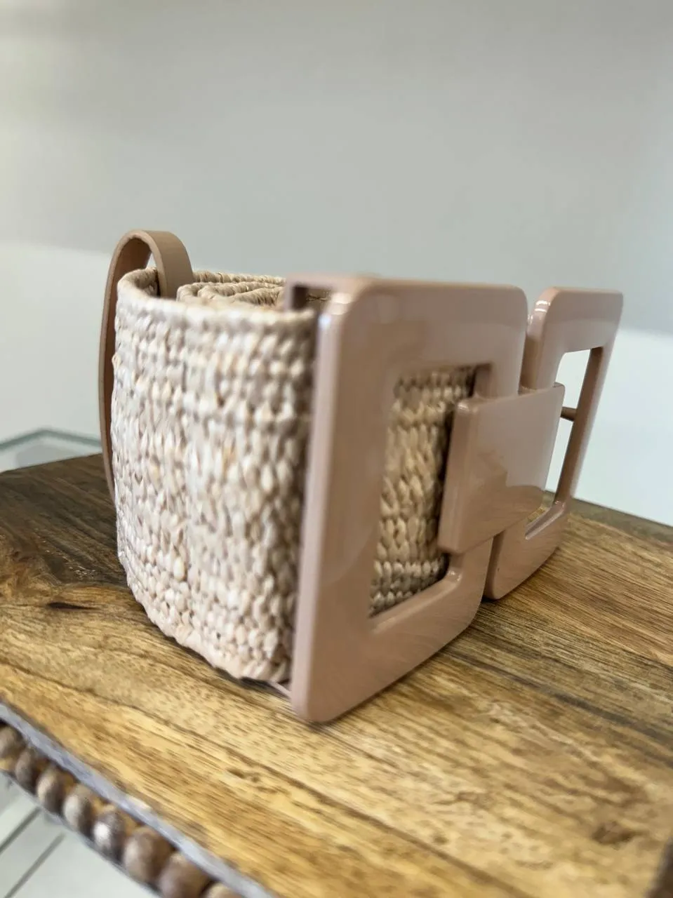 RAFFIA STRETCH BELT