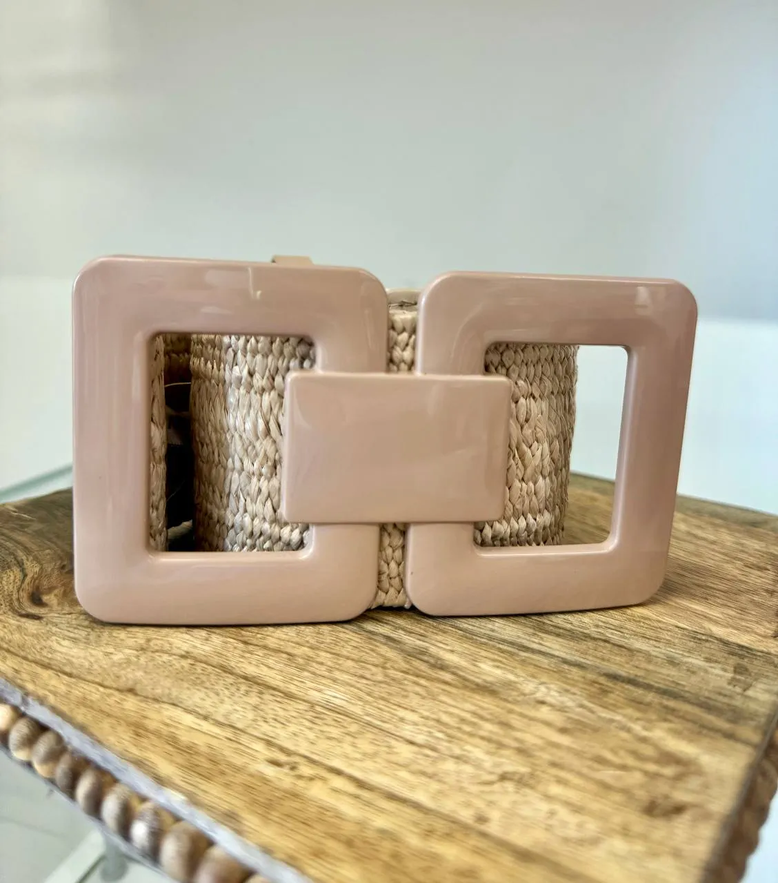 RAFFIA STRETCH BELT