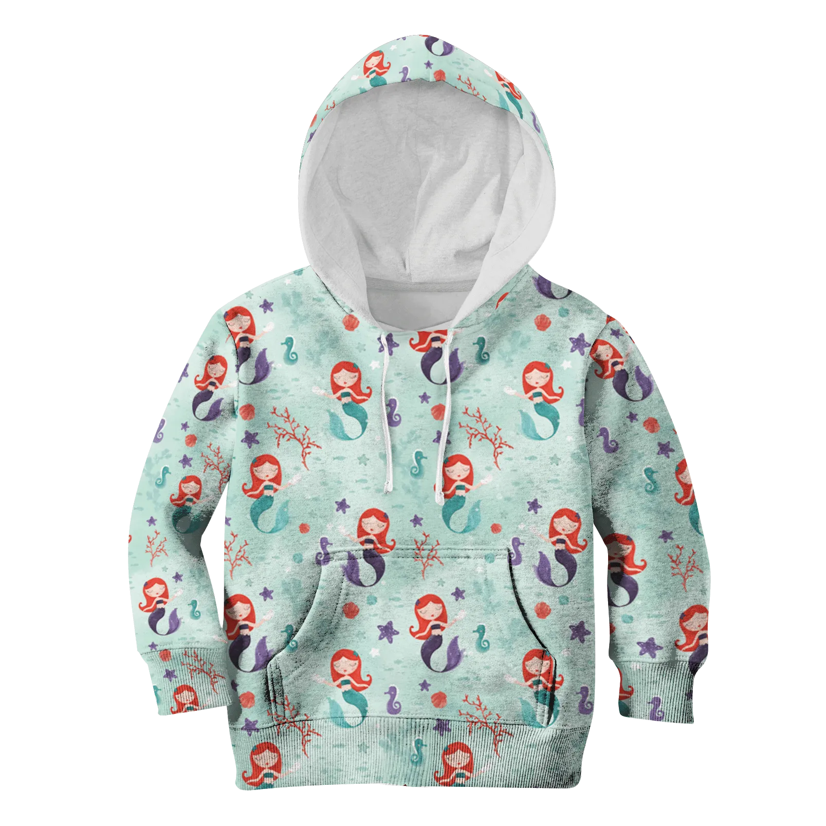 Redhead Mermaid Kid Custom Cosplay Hoodies T-shirt Apparel