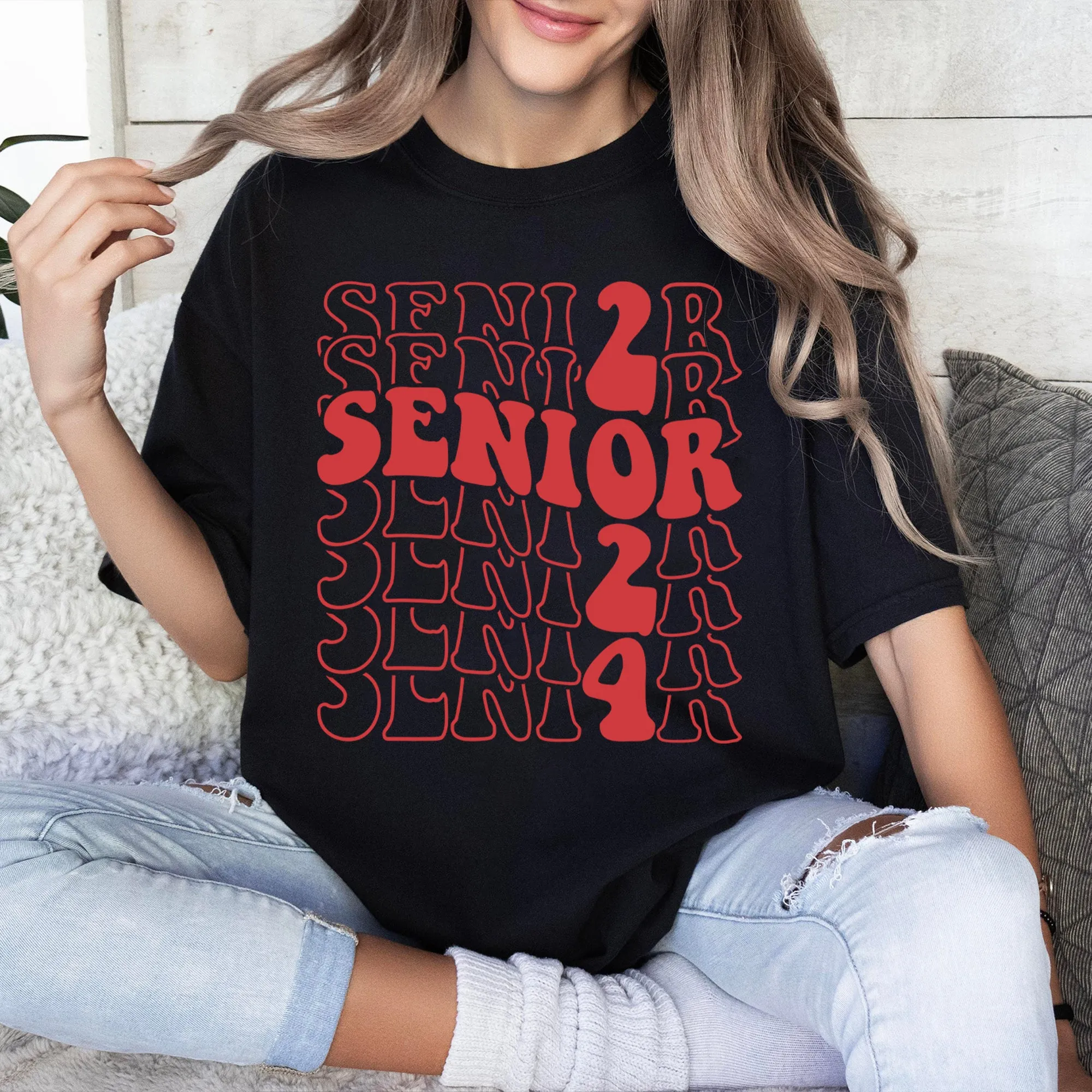 Retro Senior 2024 Shirt Vintage Class of 2024 Shirt Class Of 2024 Senior Shirt 2024 Graduation Shirt 2024 Graduation Gift Class Of 2024 Gift