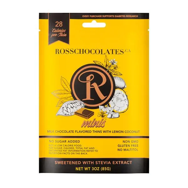 Ross Chocolates - Milk Chocolate with Lemon and Coconut