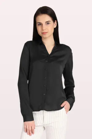 Royal-Black Sheen Shirt - Black