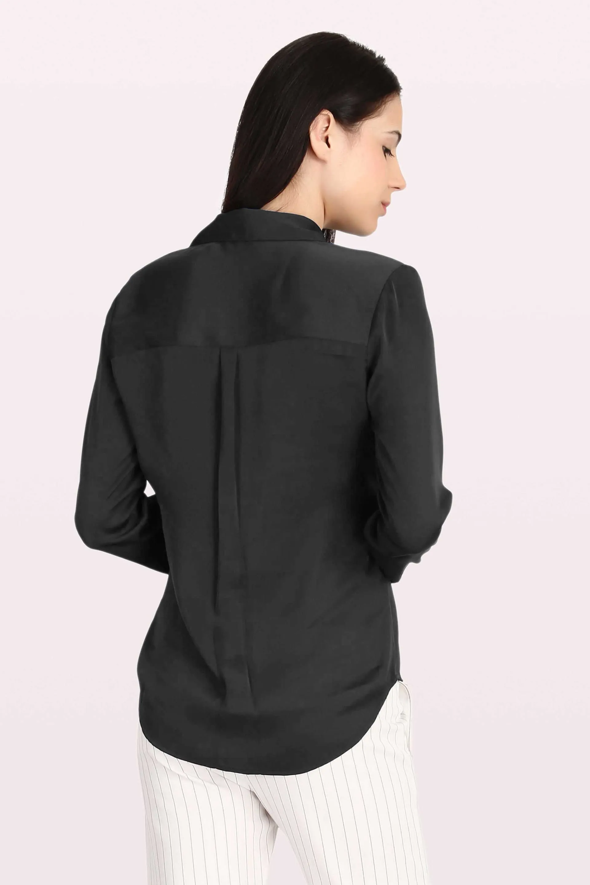 Royal-Black Sheen Shirt - Black