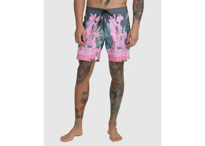 RVCA LP X KLW Nightscape Boardshorts Black Multi