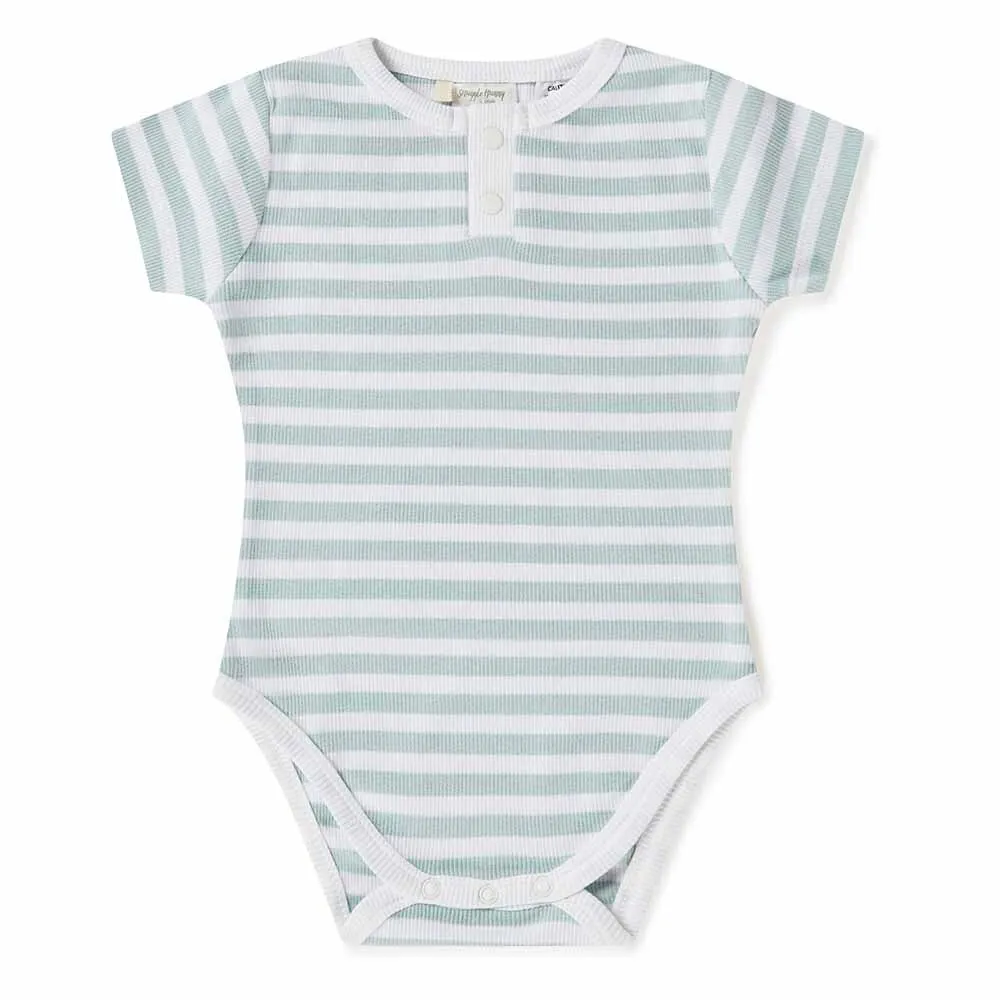 Sage Stripe SS Bodysuit