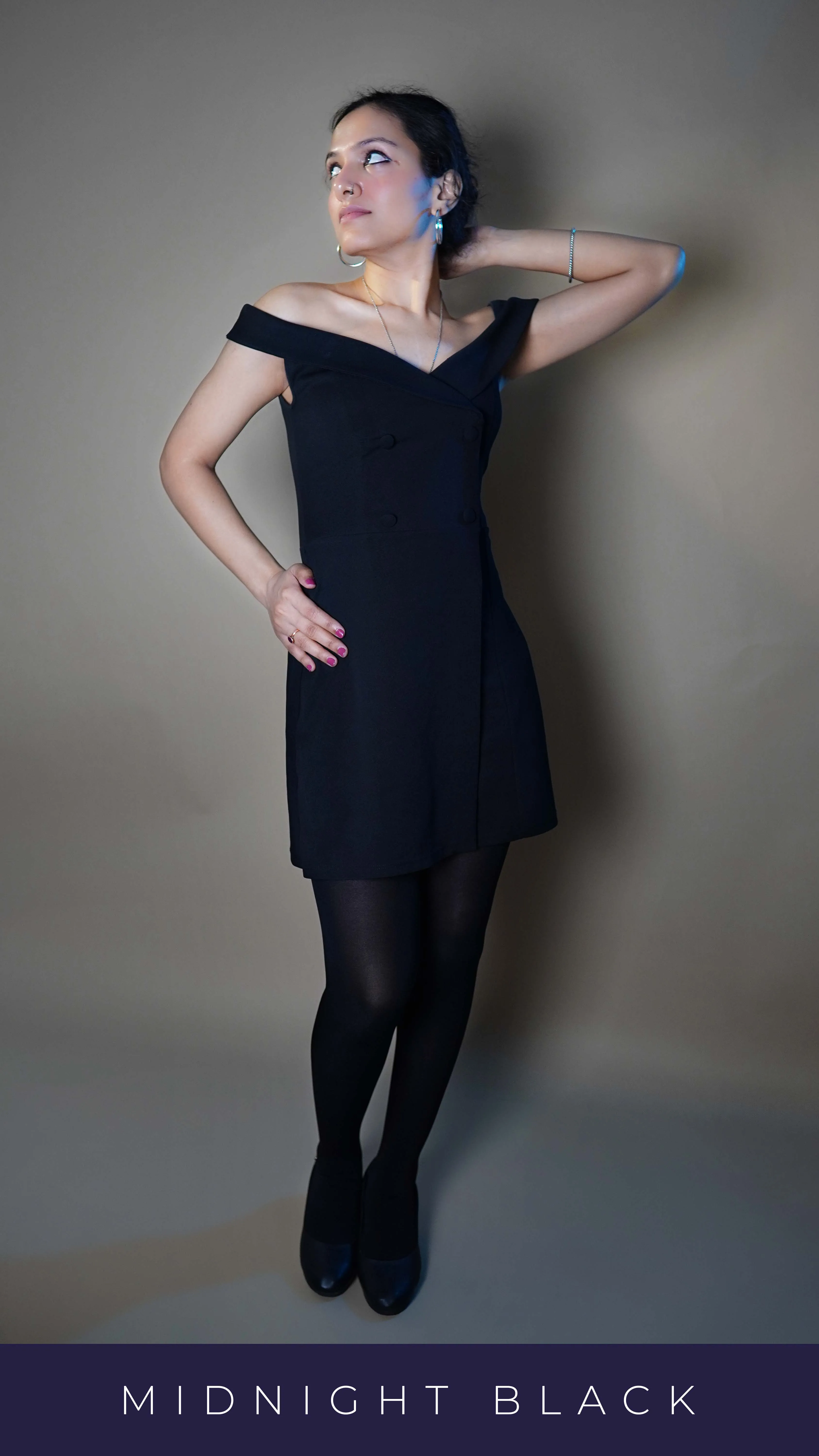 Semi Opaque Tear Proof Black Stockings
