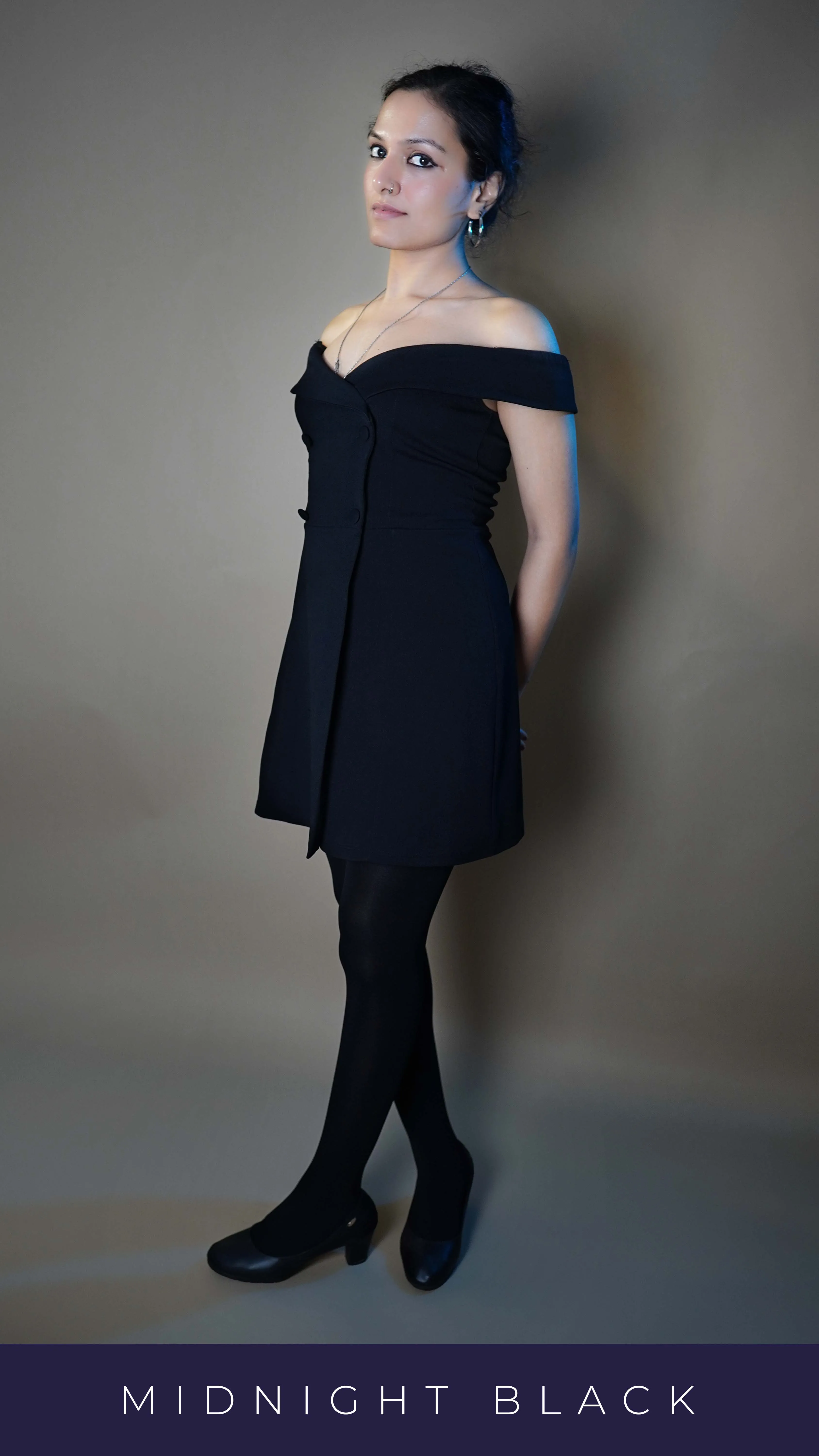 Semi Opaque Tear Proof Black Stockings